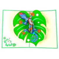 Handmade 3D Pop Up Card Lizard Birthday Valentine's day Mother's day Father's Day Holiday Blank Celebrations
